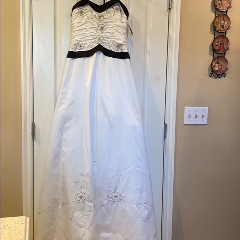 White formal dress